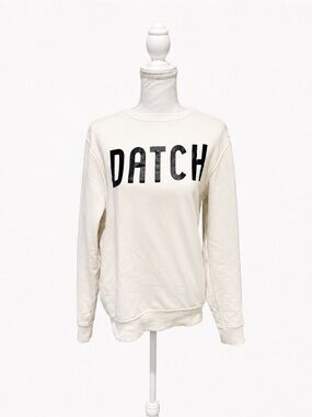 DATCH White Logo Crewneck Sweatshirt Size M | Pullover Casual